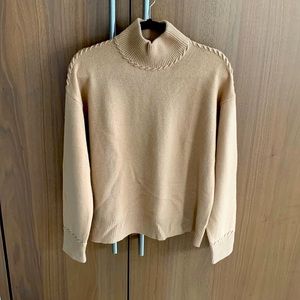 Tan Cashmere Theory Sweater